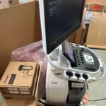 philips affiniti cvx ultrasound system in factory crate opened options screen